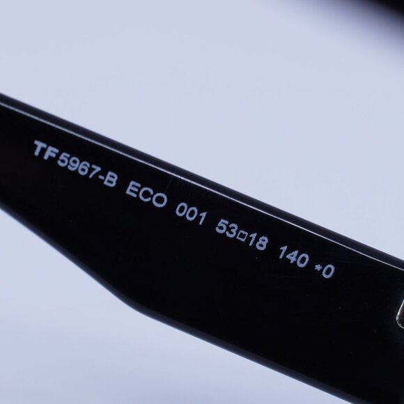 Tom Ford FT5967-B 001 Eyeglasses Black 53mm Geometric Frame - Picture 7 of 9